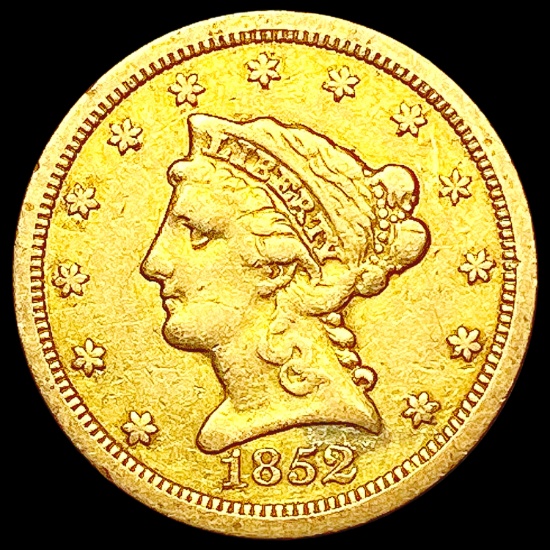1852-O $2.50 Gold Quarter Eagle NEARLY UNCIRCULATE