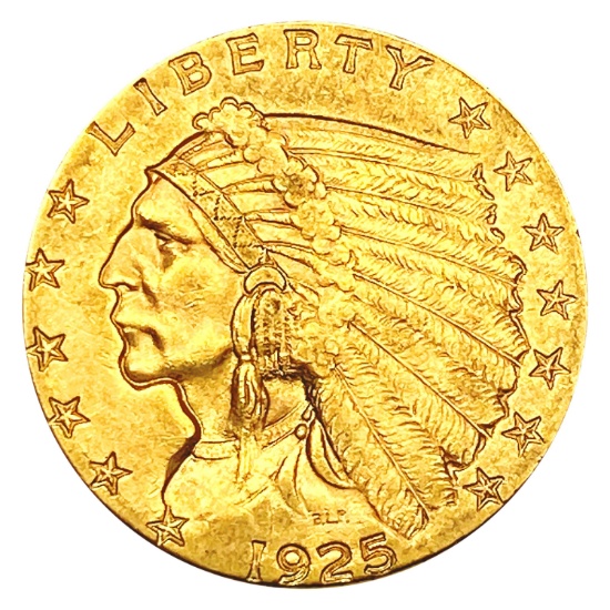 1925-D $2.50 Gold Quarter Eagle CHOICE AU