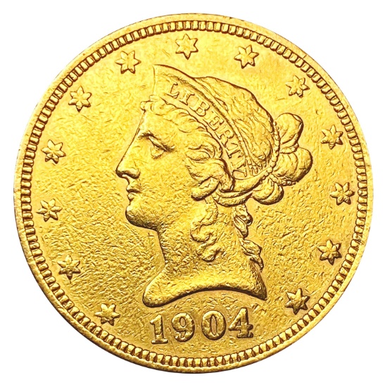 1904 $10 Gold Eagle CLOSELY UNCIRCULATED