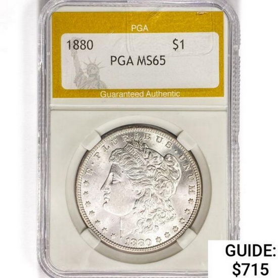 1880 Morgan Silver Dollar PGA MS65