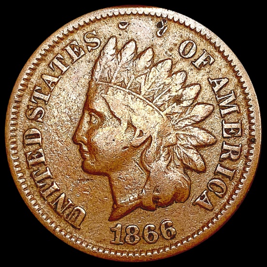 1866 Indian Head Cent NICELY CIRCULATED