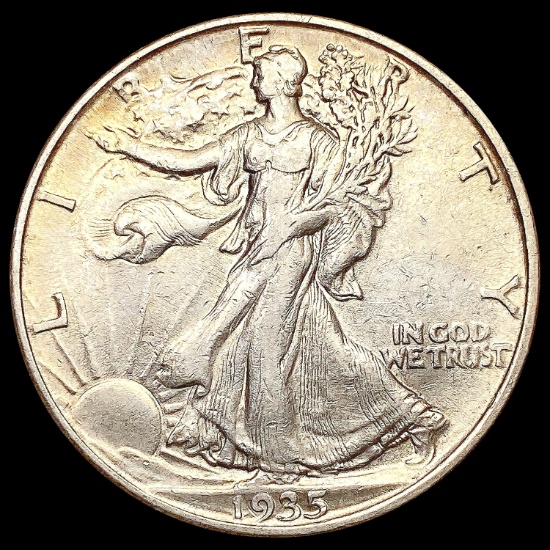 1935-D Walking Liberty Half Dollar NEARLY UNCIRCUL