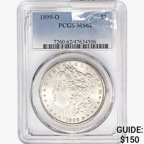1899-O Morgan Silver Dollar PCGS MS62