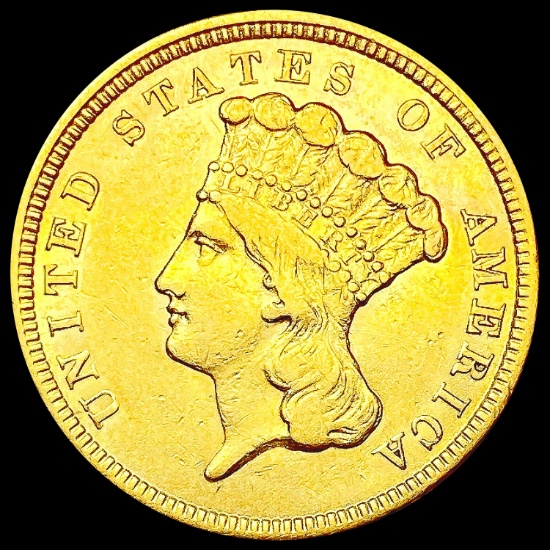 1854 $3 Gold Piece HIGH GRADE
