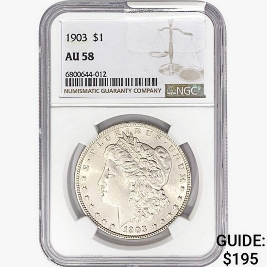 1903 Morgan Silver Dollar NGC AU58