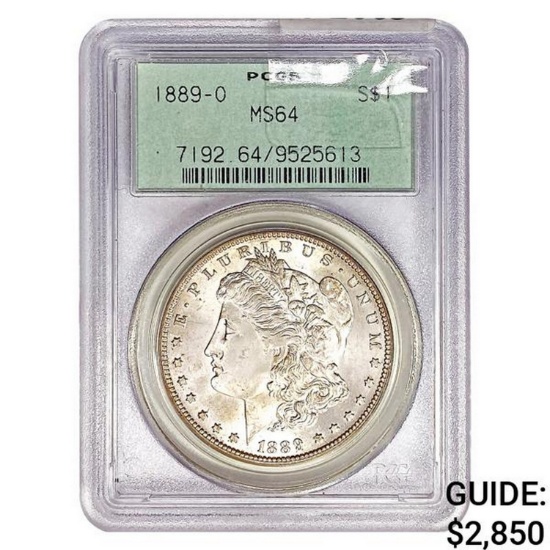1889-O Morgan Silver Dollar PCGS MS64