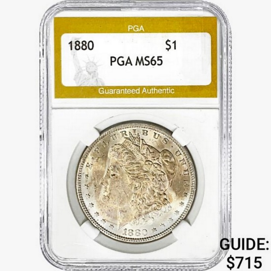 1880 Morgan Silver Dollar PGA MS65