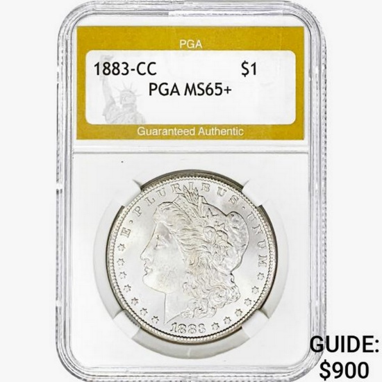 1883-CC Morgan Silver Dollar PGA MS65+
