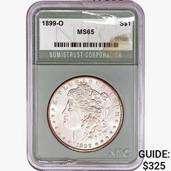 1899-O Morgan Silver Dollar NTC MS65