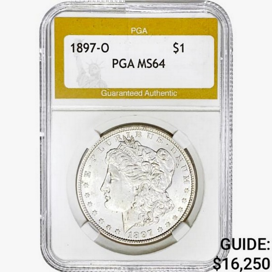 1897-O Morgan Silver Dollar PGA MS64