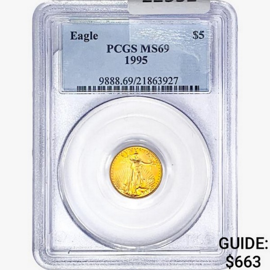 1995 $5 1/10oz. Gold Eagle PCGS MS69