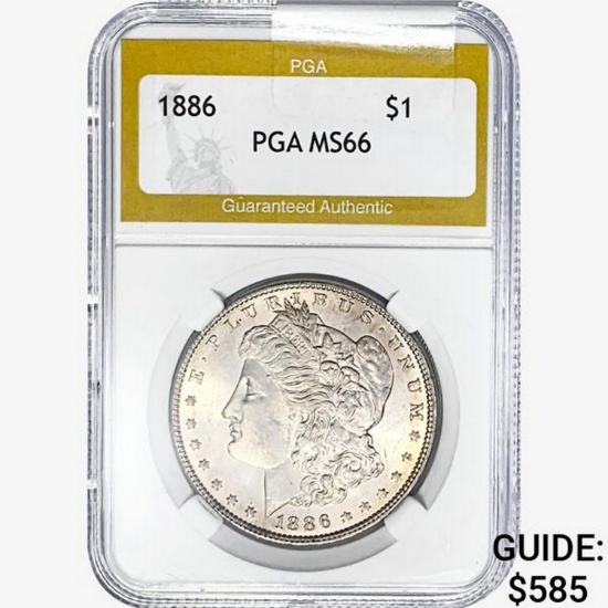 1886 Morgan Silver Dollar PGA MS66