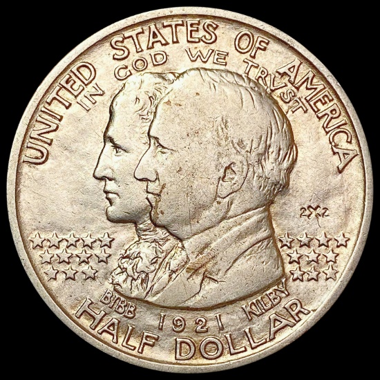 1921 2x2 Alabama Half Dollar LIGHTLY CIRCULATED