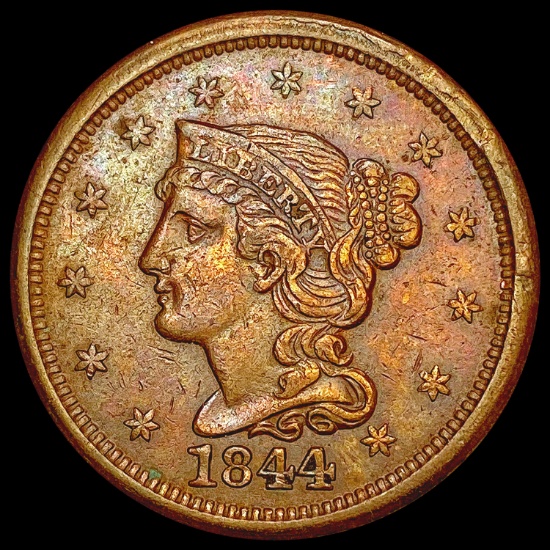 1844 Braided Hair Cent CLOSELY UNCIRCULATED