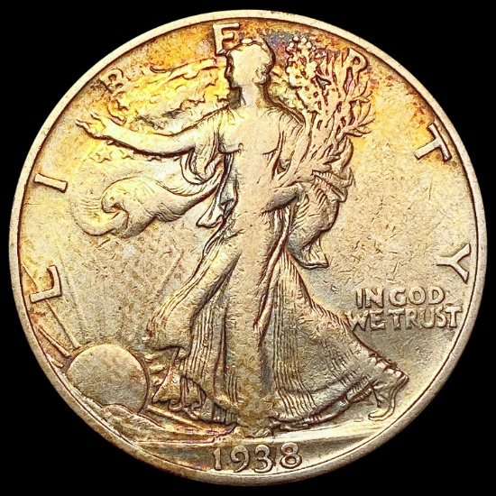 1938-D Walking Liberty Half Dollar LIGHTLY CIRCULA
