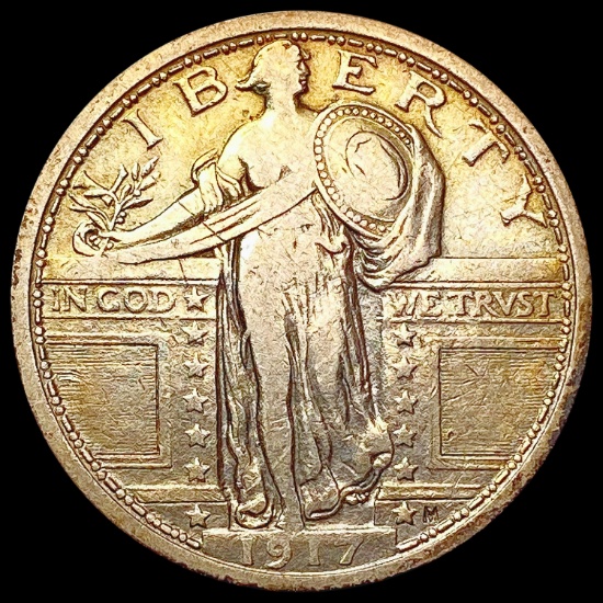 1917 Ty 1 Standing Liberty Quarter NEARLY UNCIRCUL