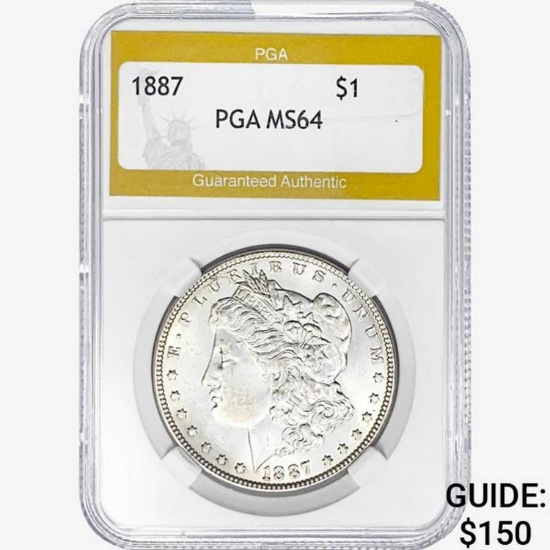 1887 Morgan Silver Dollar PGA MS64