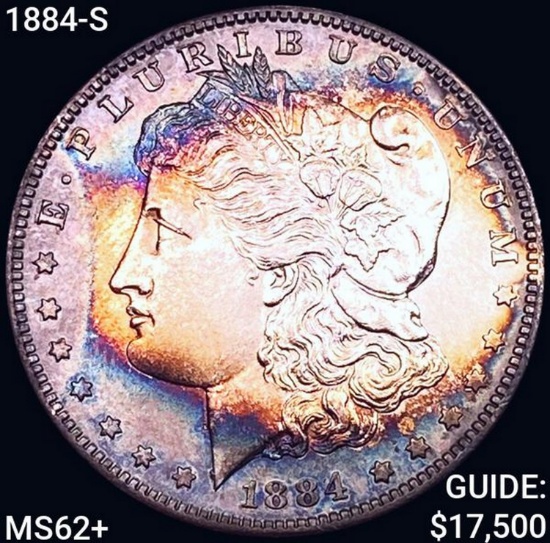 1884-S Morgan Silver Dollar UNCIRCULATED +