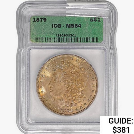 1879 Morgan Silver Dollar ICG MS64