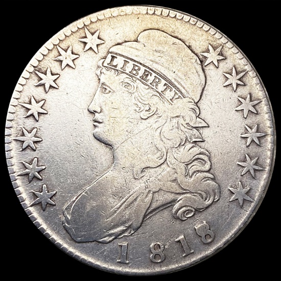 1818/7 Capped Bust Half Dollar LIGHTLY CIRCULATED