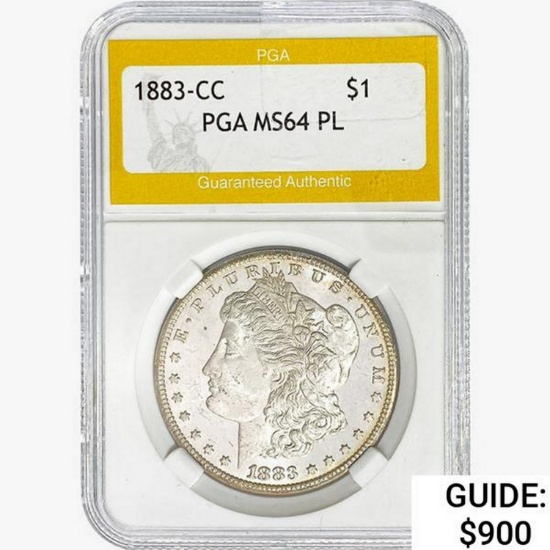 1883-CC Morgan Silver Dollar PGA MS64 PL