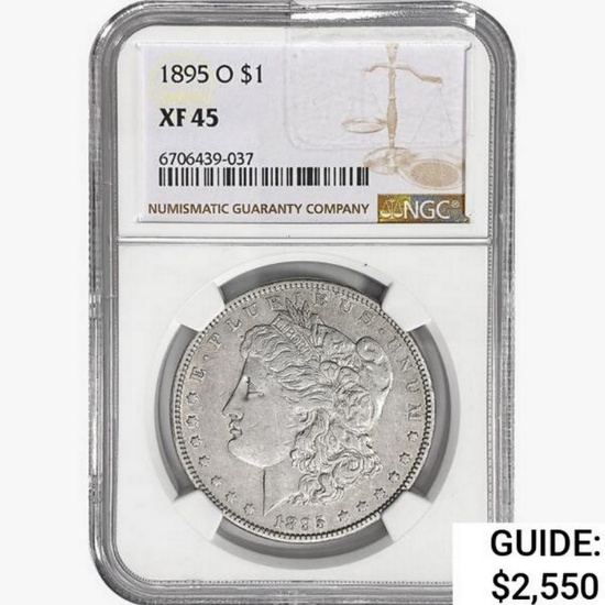 1895-O Morgan Silver Dollar NGC XF45