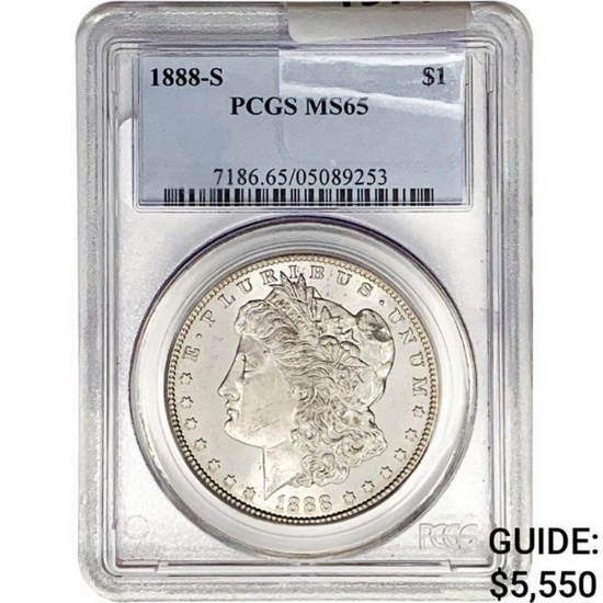 1888-S Morgan Silver Dollar PCGS MS65