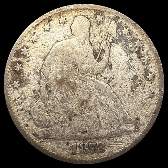 1872-CC Seated Liberty Half Dollar NICELY CIRCULATED