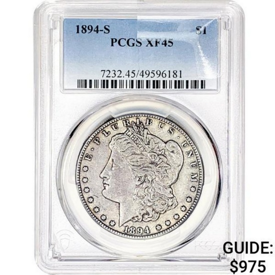 1894-S Morgan Silver Dollar PCGS XF45