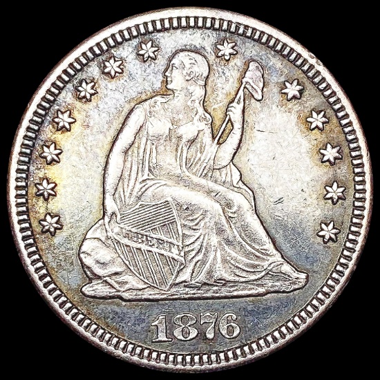 1876-CC Seated Liberty Quarter CLOSELY UNCIRCULATE