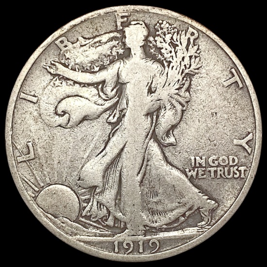 1919-S Walking Liberty Half Dollar LIGHTLY CIRCULA
