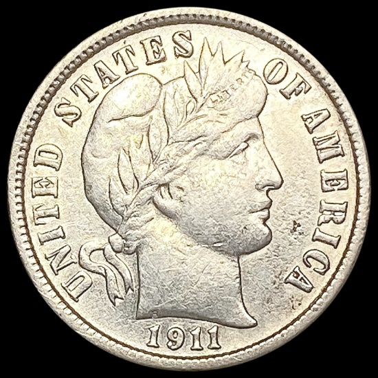 1911-D Barber Dime CLOSELY UNCIRCULATED