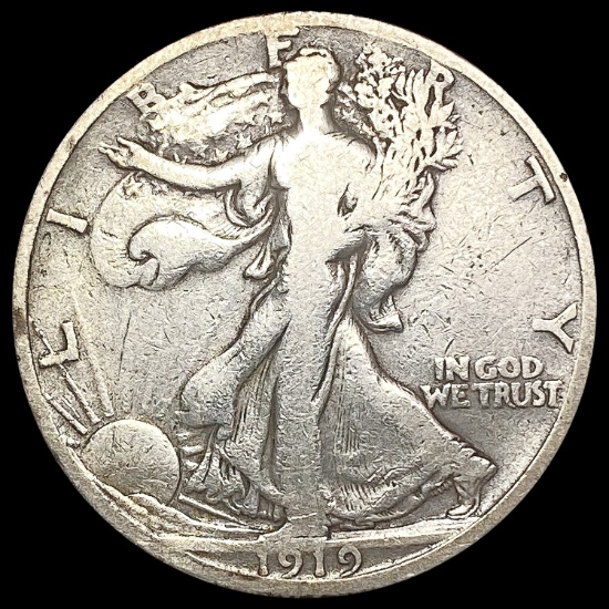 1919-D Walking Liberty Half Dollar LIGHTLY CIRCULA