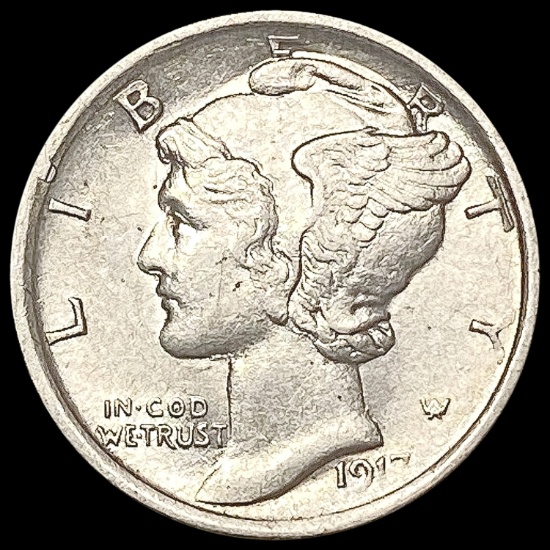 1917-S Mercury Dime NEARLY UNCIRCULATED