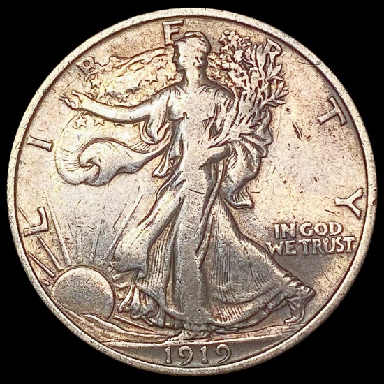 1919 Walking Liberty Half Dollar LIGHTLY CIRCULATE