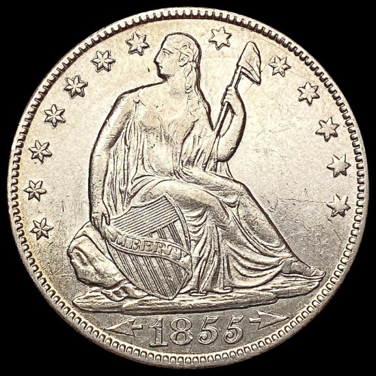 1855-O Arrows Seated Liberty Half Dollar UNCIRCULA