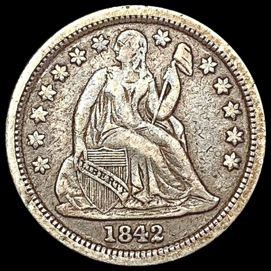 1842 Seated Liberty Dime CLOSELY UNCIRCULATED