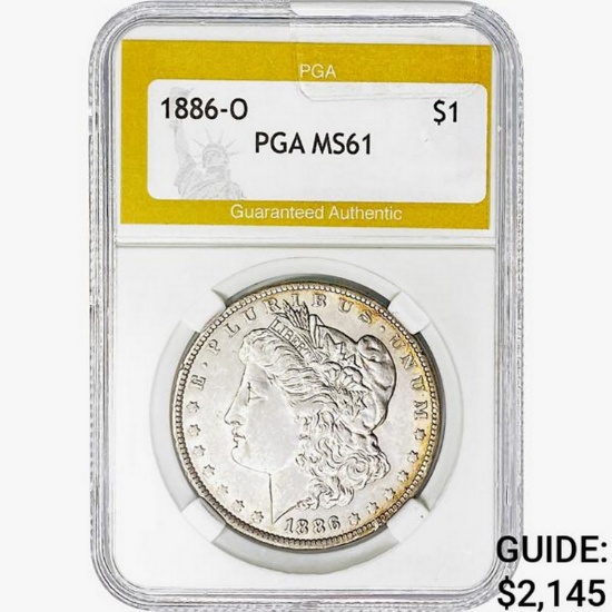 1886-O Morgan Silver Dollar PGA MS61