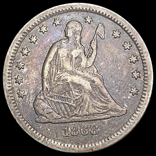 1868-S Seated Liberty Quarter LIGHTLY CIRCULATED