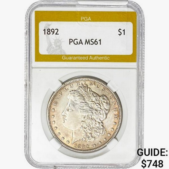 1892 Morgan Silver Dollar PGA MS61