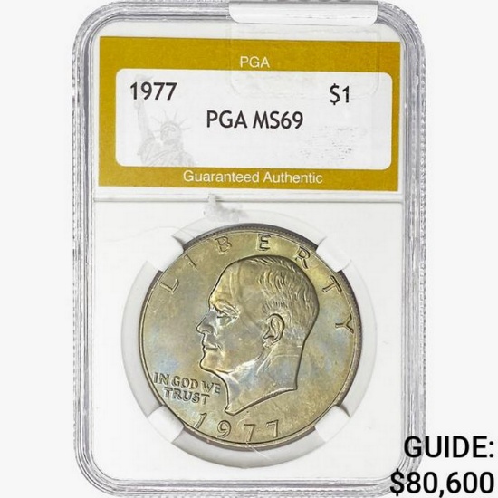 1977 Eisenhower Silver Dollar PGA MS69