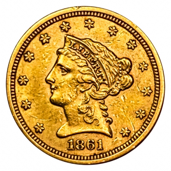 1861 $2.50 Gold Quarter Eagle