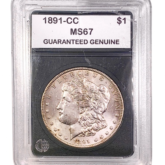 1891-CC Morgan Silver Dollar GG MS67