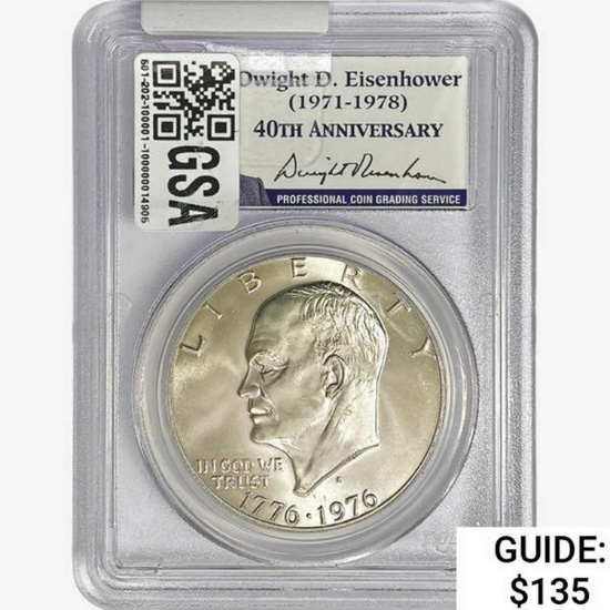 1976-S Eisenhower Silver Dollar PCGS MS67