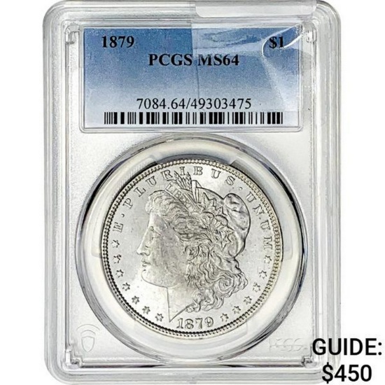 1879 Morgan Silver Dollar PCGS MS64
