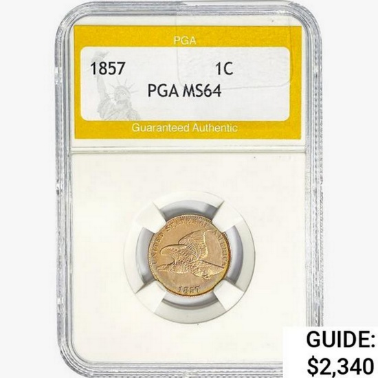 1857 Flying Eagle Cent PGA MS64