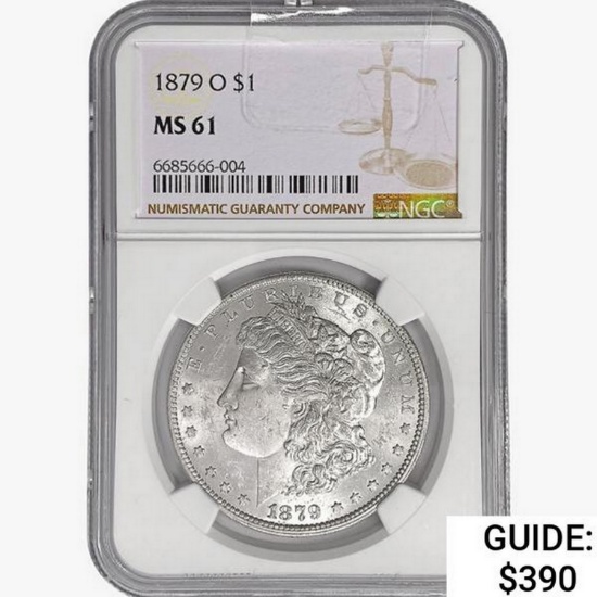 1879-O Morgan Silver Dollar NGC MS61