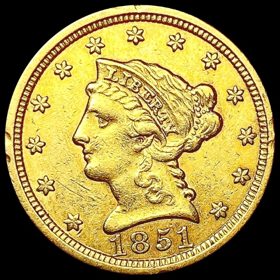 1851 $3 Gold Piece UNCIRCULATED