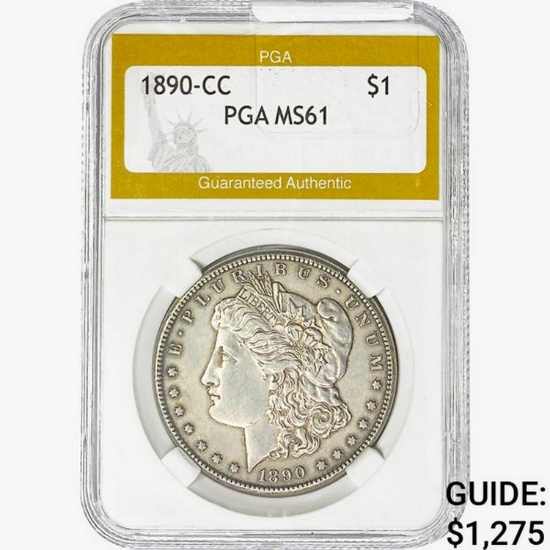 1890-CC Morgan Silver Dollar PGA MS61