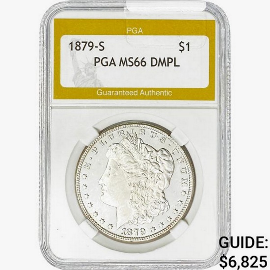 1879-S Morgan Silver Dollar PGA MS66 DMPL